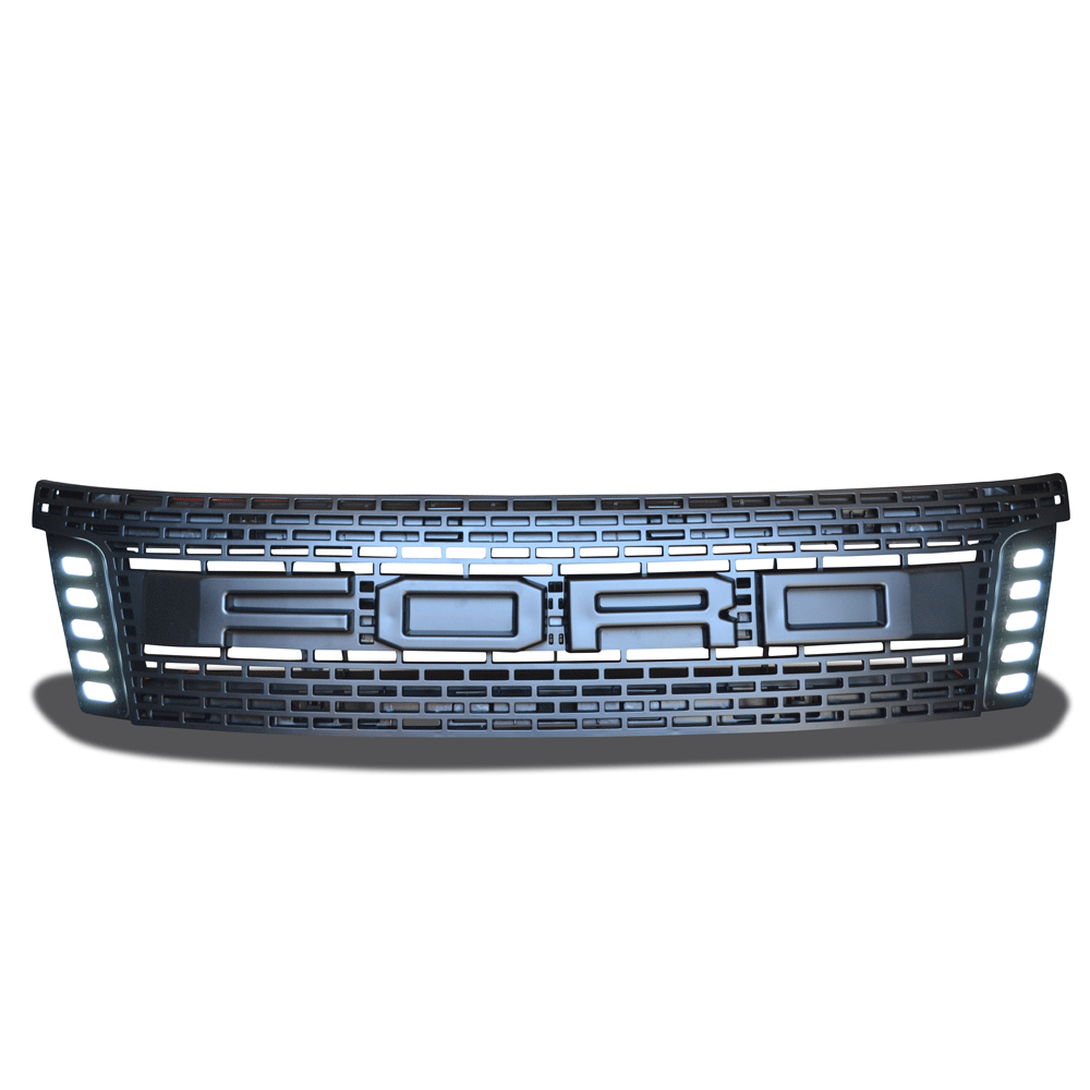 ΓΡΙΛΙΑ ΜΑΣΚΑΣ ΜΑΥΡΗ ΜΕ LED GRILLE 807 LED FORD RANGER T6 2012-2016