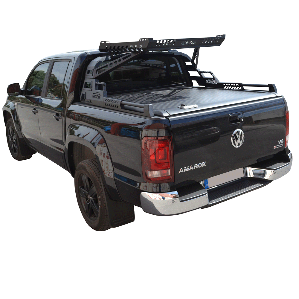 ΚΑΠΑΚΙ ΚΑΡΟΤΣΑΣ ΡΟΛΟ ΑΛΟΥΜΙΝΙΟΥ ΜΕ PREMIUM ROLL-BAR ΜΕ ΚΑΛΑΘΙ TEK 2 MAX 9080 ROLL+RB 430BAS VW AMAROK 2010+ & 2017+