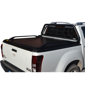 ΚΑΠΑΚΙ ΚΑΡΟΤΣΑΣ ΡΟΛΟ ΑΛΟΥΜΙΝΙΟΥ ΜΕ ΒΑΡΕΟΣ ΤΥΠΟΥ BLACK-INOX ROLL-BAR, ΑΨΙΔΑ ΤΖΑΜΙΟΥ ΚΑΙ ΚΟΥΠΑΣΤΕΣ TEK 2 MAX 9080 ROLL+RB 403BL-INOX+KOUP 115BL ISUZU D-MAX 2012+ & 2016+