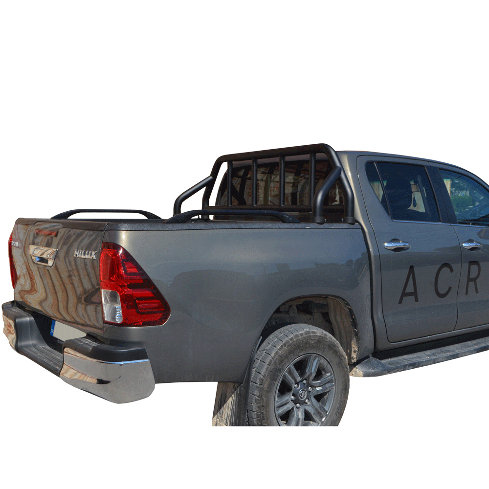ROLL-BAR BLACK-INOX ME ΑΨΙΔΑ RB 404BL-INOX TOYOTA HILUX REVO 2016+&HILUX 2021+